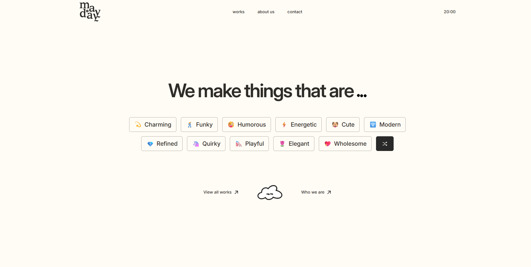 Mayday Creative Playful and modern creative agency website with charming personality and unique brand identity. Project 43
